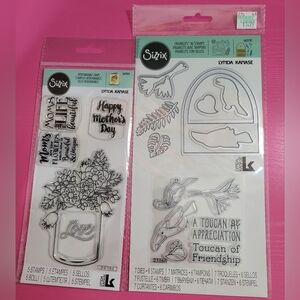 Sizzix Mother's Day Stamp Set 662781 & Toucan Sentiments Set 662003 (0417)
